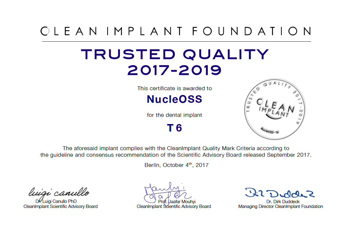 "Trusted Quality" Implant Types 2020
